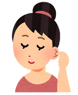 指先でツボを押す